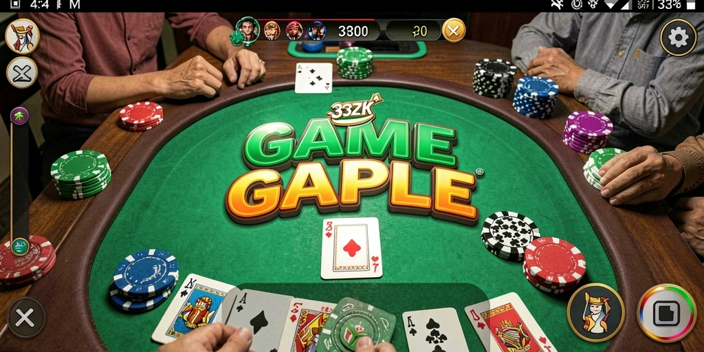 Tampilan gameplay seru dalam game Gaple 33ZK.