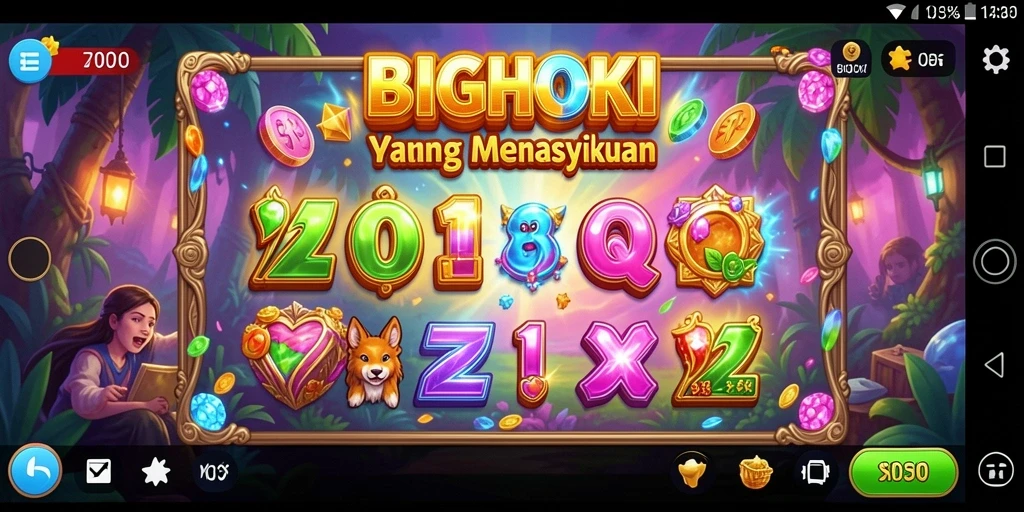 Tampilan gameplay BIGHOKI dengan mesin slot yang menarik.