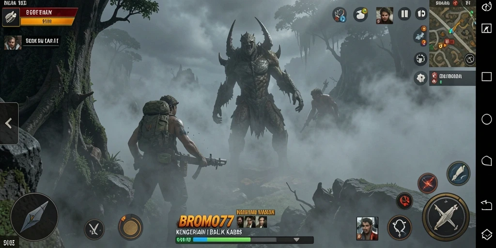 Gameplay mencekam saat menjelajahi kabut di BROMO77.