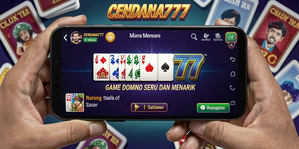 Tampilan menarik CENDANA777 dengan gameplay Domino yang seru.