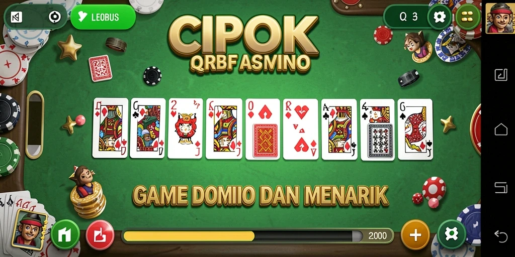Screenshot gameplay Domino yang menampilkan aksi seru di CIPOK.