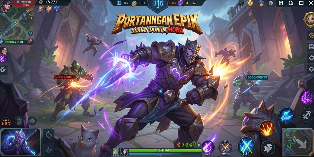 Tampilan gameplay menarik dalam game MOBA CV777 dengan aksi intens.