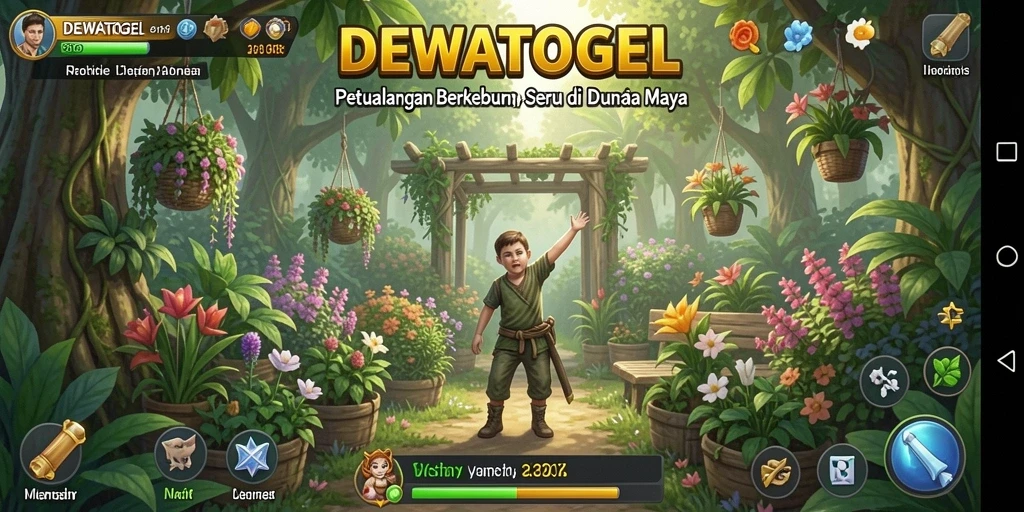 Gameplay seru DEWATOGEL dengan aktivitas berkebun yang menarik.