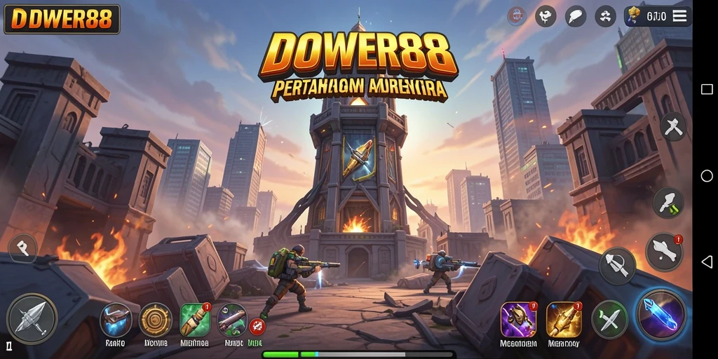 Tampilan gameplay menara pertahanan yang menarik dan strategis.