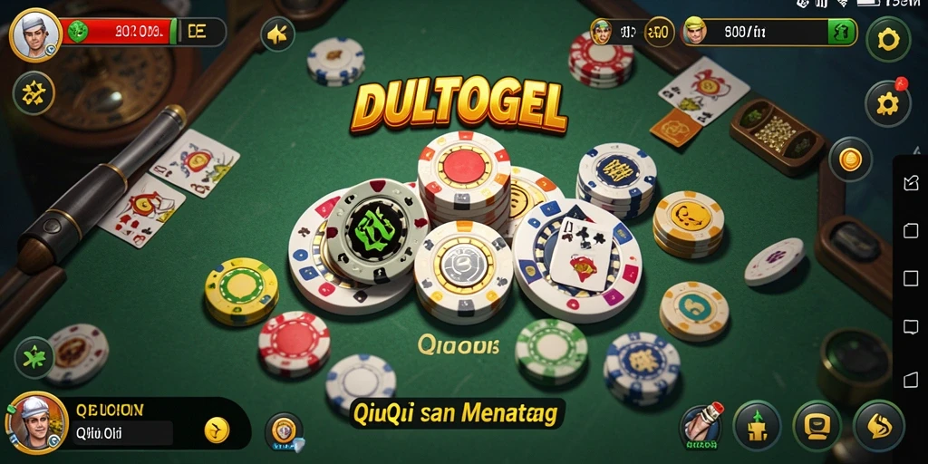 Tampilan gameplay seru dalam DULTOGEL - QiuQiu.