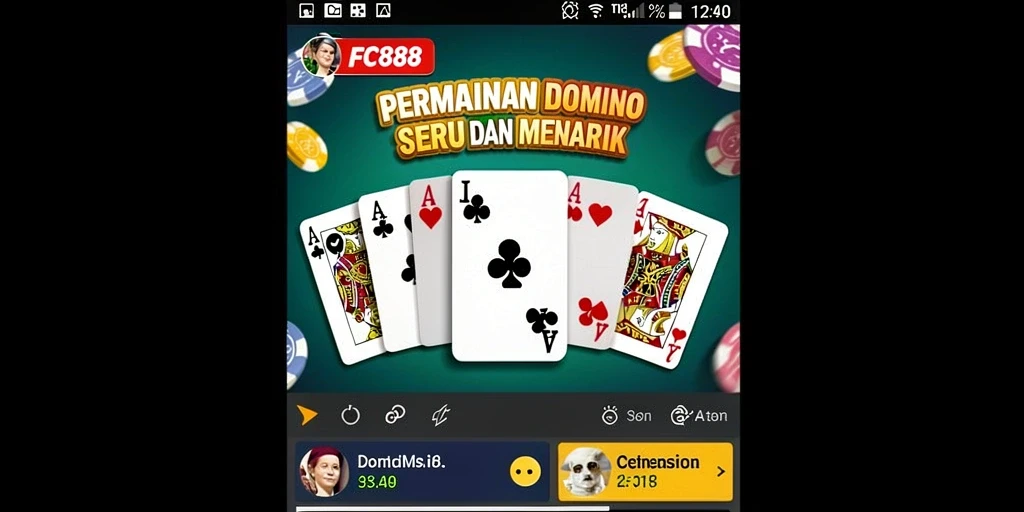 Tampilan gameplay seru di FC888 dengan suasana Domino yang menegangkan.