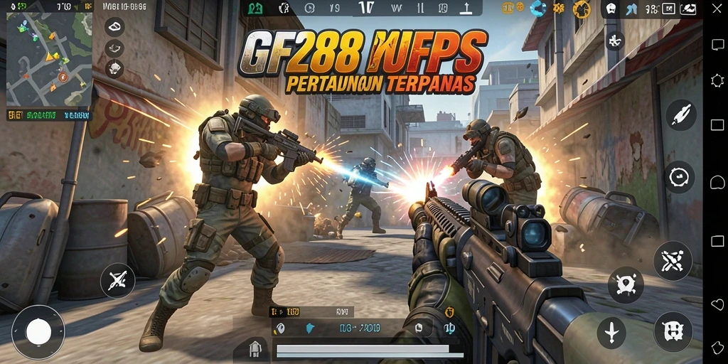 Tampilan seru gameplay GG288 dalam pertarungan FPS.
