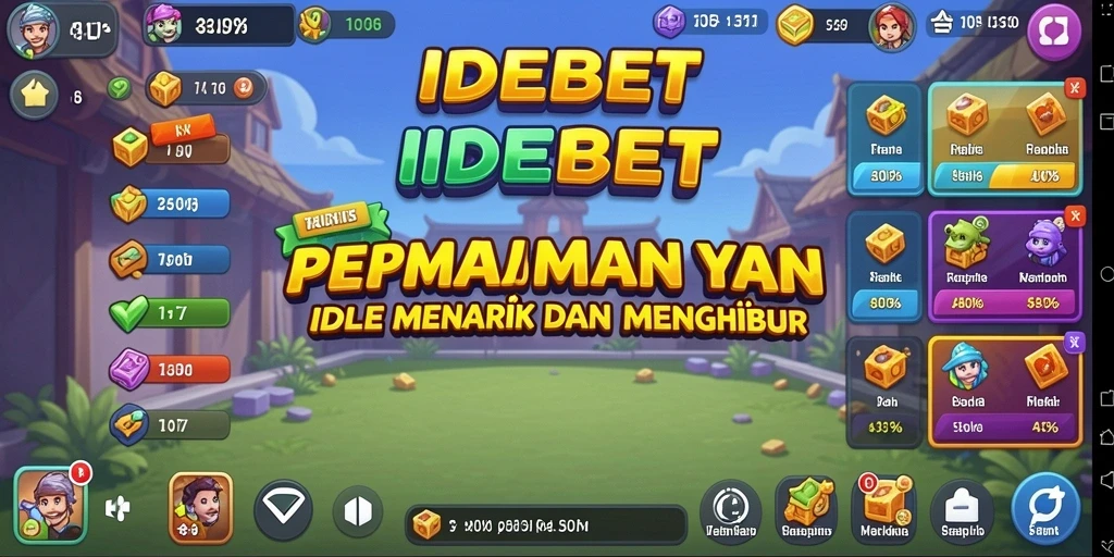 Tampilan gameplay IDEBET yang menarik dan penuh warna.
