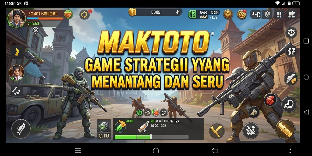 Screenshot pertandingan strategi di MAKTOTO dengan gameplay intens
