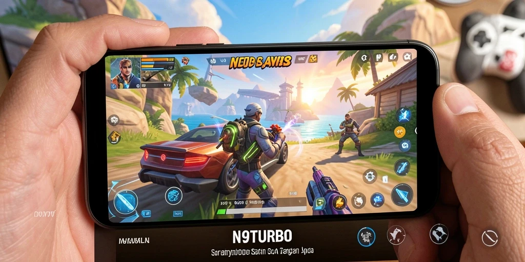 Tampilan seru gameplay N9TURBO dengan grafik yang memukau.