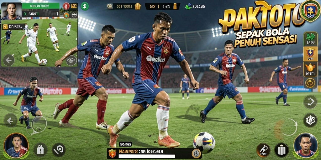 Gameplay PAKTOTO yang seru dan mendebarkan dalam pertandingan sepak bola.