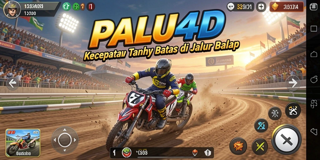 Tangkapan layar gameplay PALU4D yang menunjukkan balapan seru.