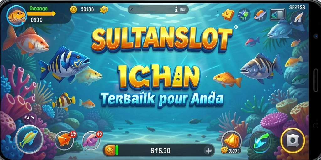 Tampilan gameplay SULTANSLOT yang penuh aksi menembak ikan.