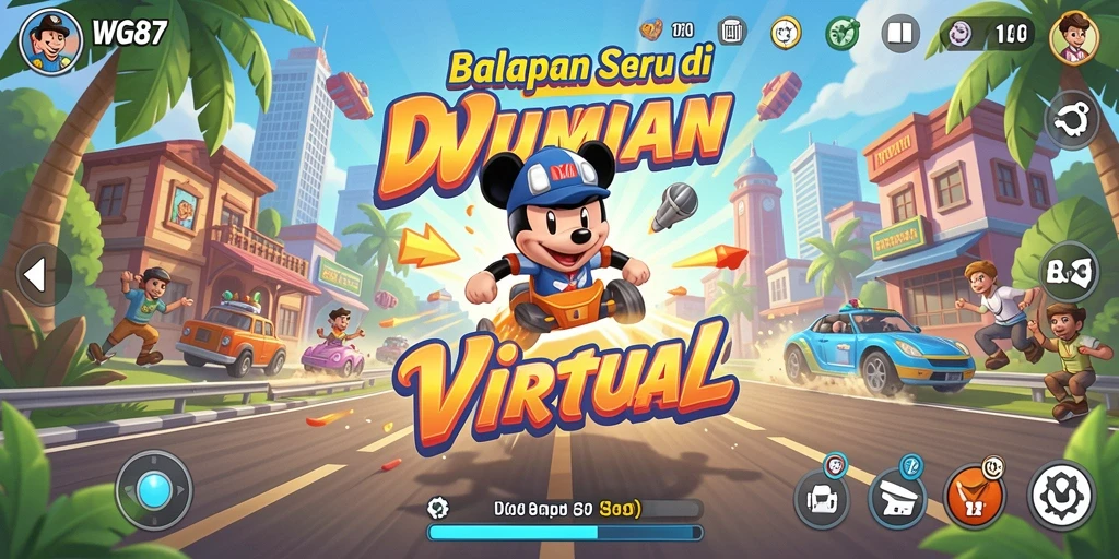 Gambaran gameplay balapan yang intens di WG87.