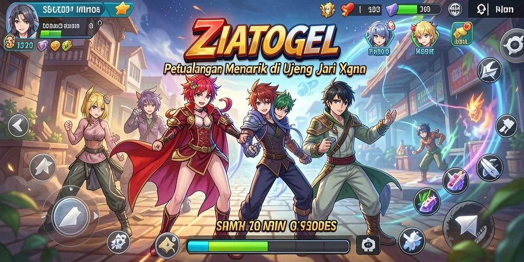 Tampilan gameplay seru dengan karakter Anime yang menarik.